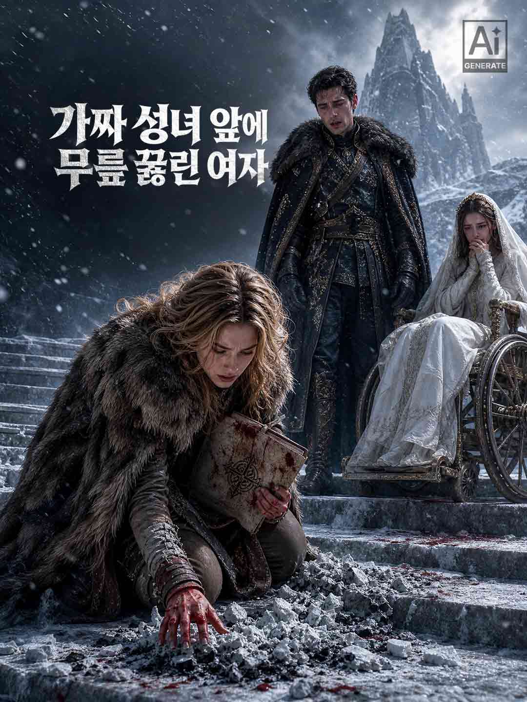 가짜 성녀 앞에 무릎 꿇린 여자