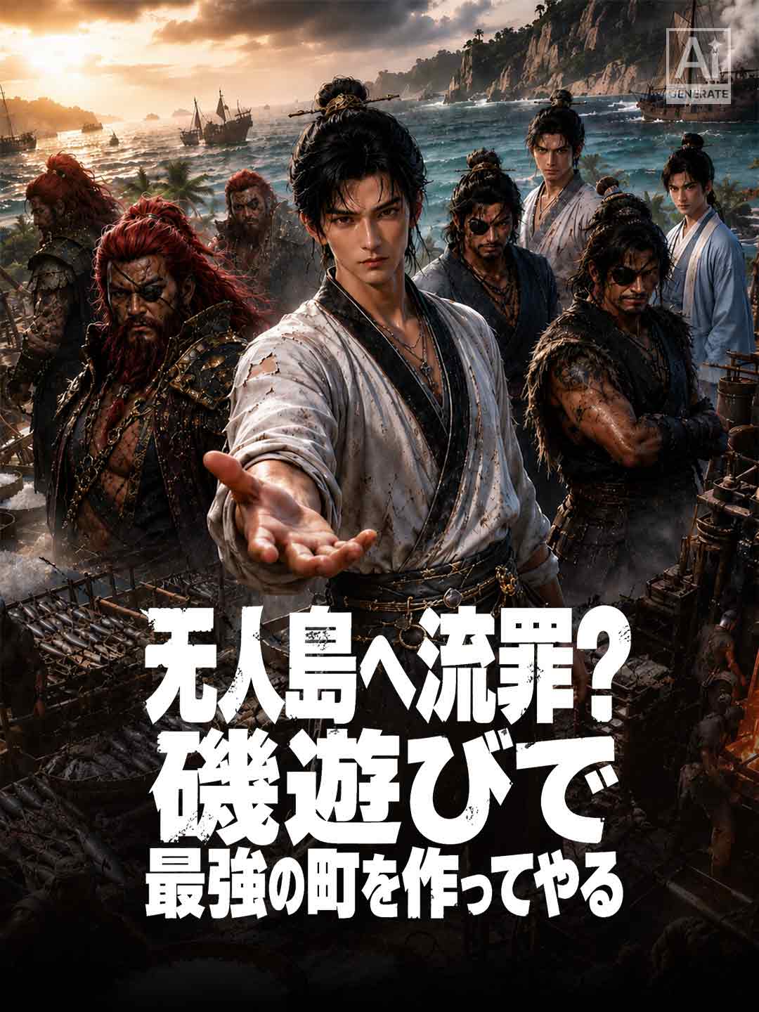 无人島へ流罪?磯遊びで最強の町を作ってやる