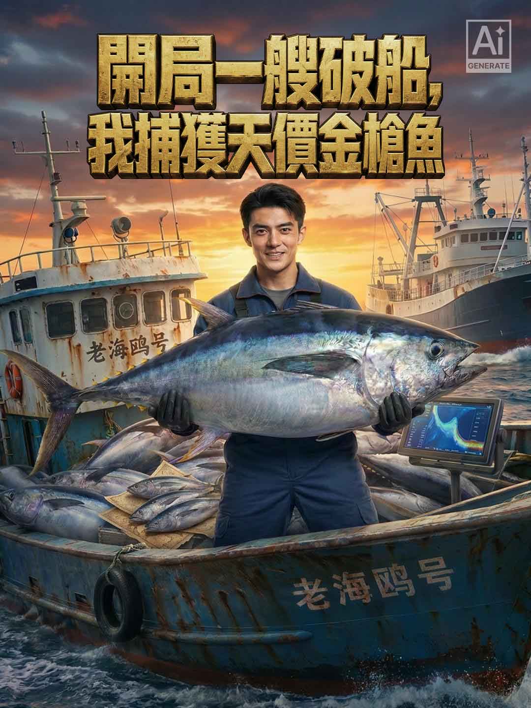 開局一艘破船,我捕獲天價金槍魚